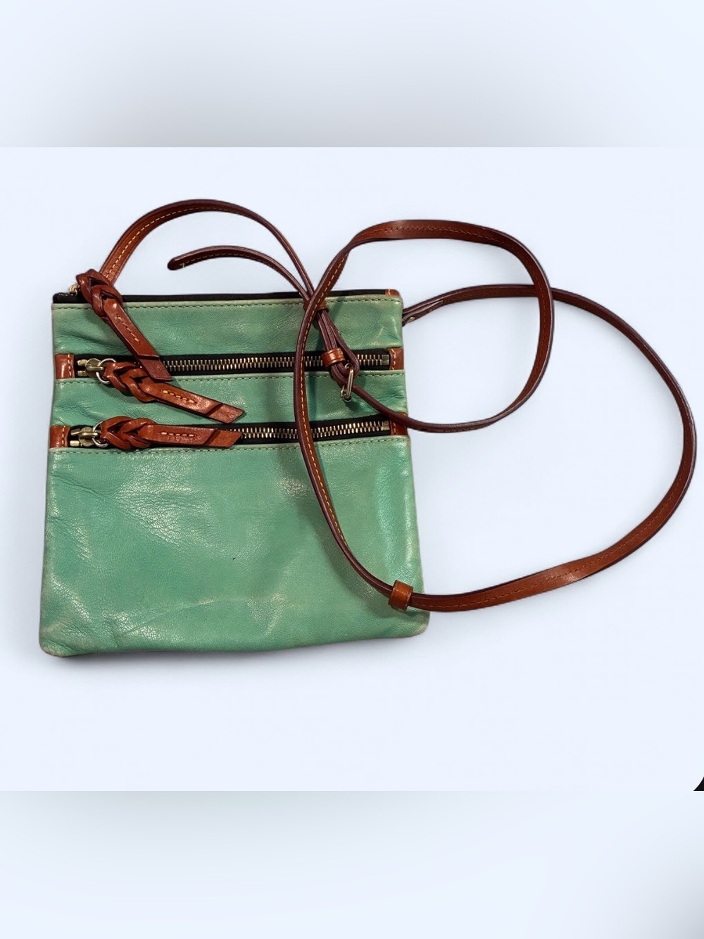 Dooney and Bourke Vintage turquoise Leather small crossbody bag rare